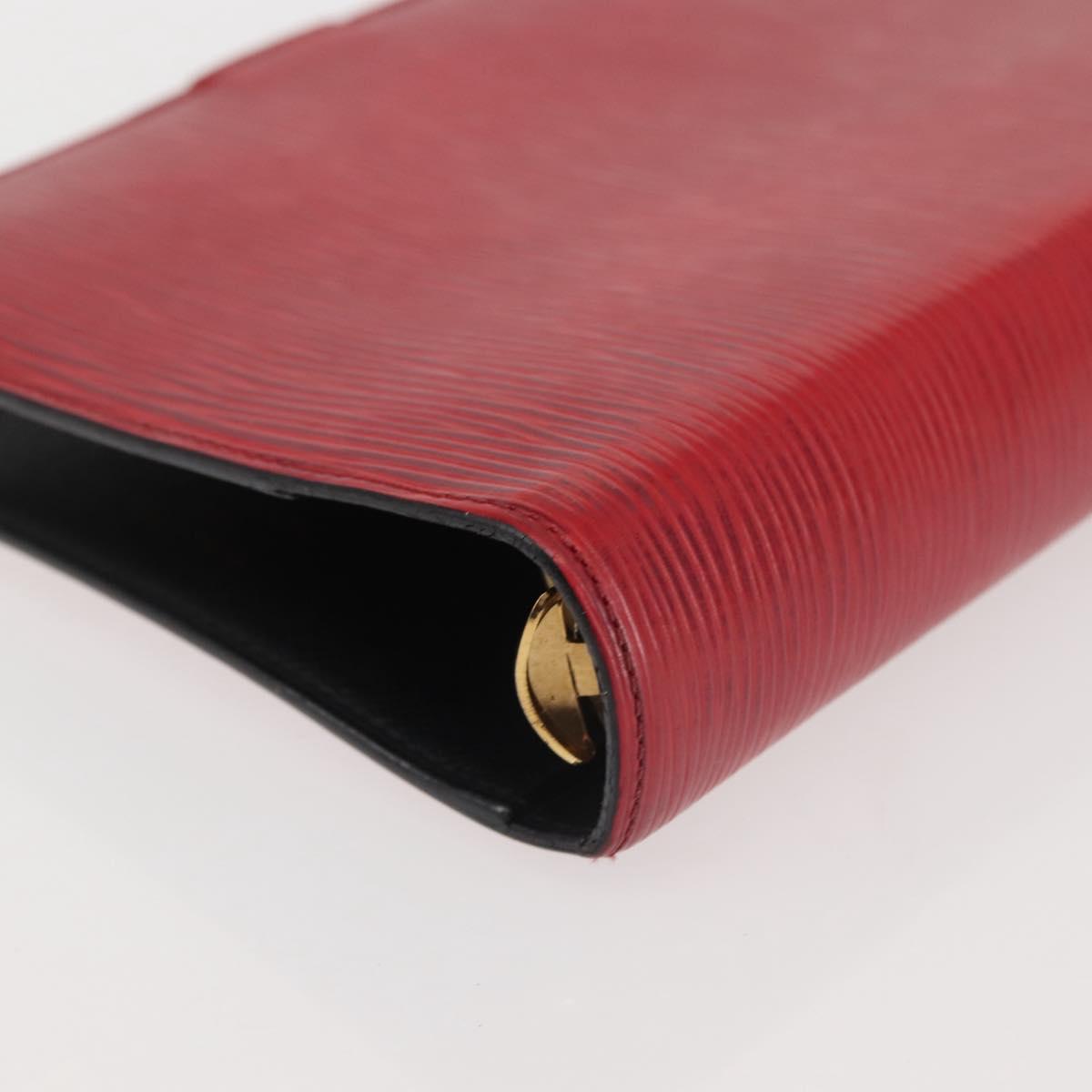 LOUIS VUITTON Epi Agenda MM Day Planner Cover Red R20047 LV Auth th6333