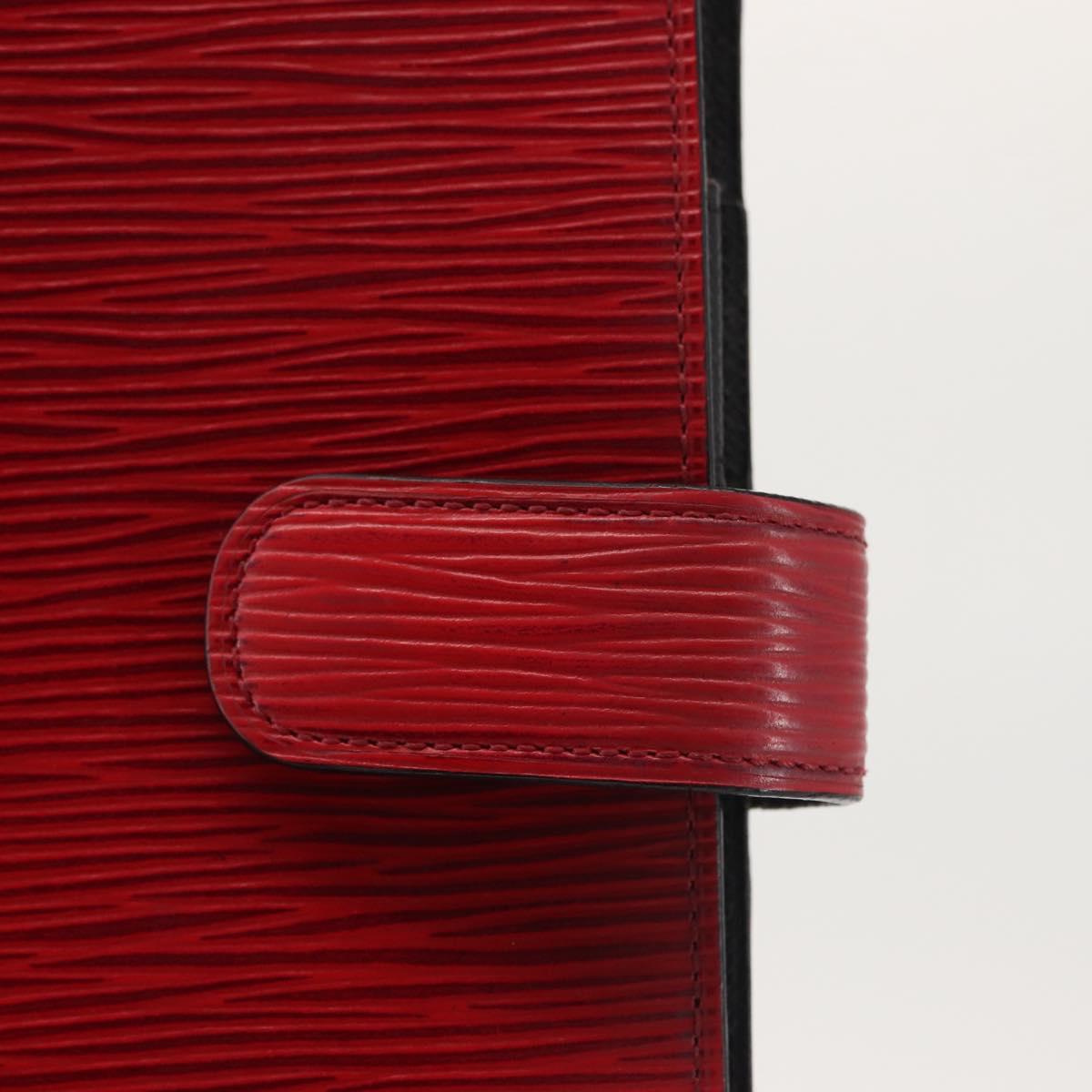 LOUIS VUITTON Epi Agenda MM Day Planner Cover Red R20047 LV Auth th6333