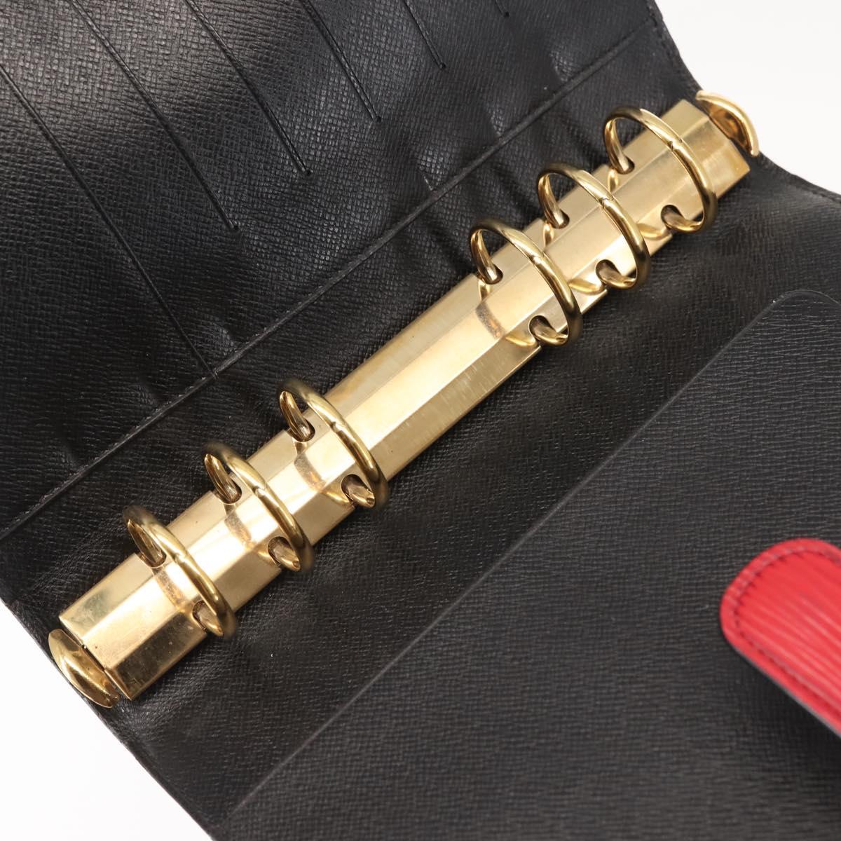 LOUIS VUITTON Epi Agenda MM Day Planner Cover Red R20047 LV Auth th6333