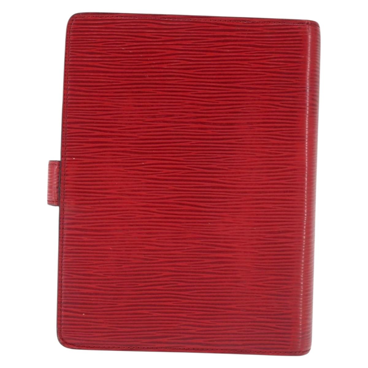 LOUIS VUITTON Epi Agenda MM Day Planner Cover Red R20047 LV Auth th6333