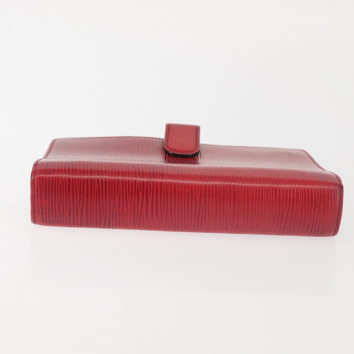 LOUIS VUITTON Epi Agenda MM Day Planner Cover Red R20047 LV Auth th6333