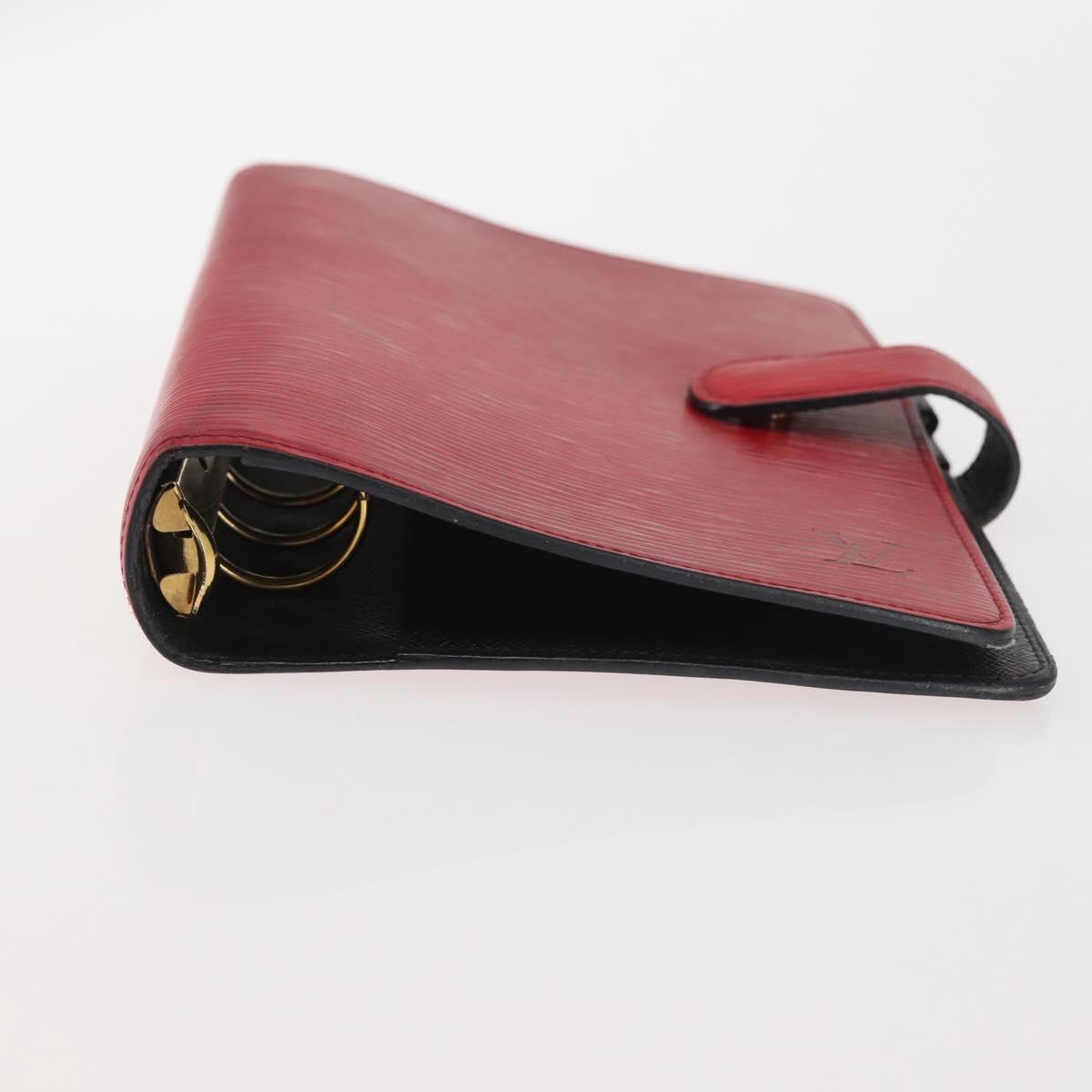 LOUIS VUITTON Epi Agenda MM Day Planner Cover Red R20047 LV Auth th6333