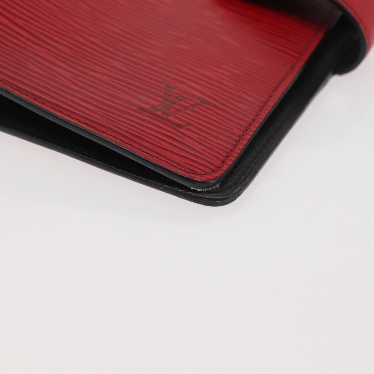 LOUIS VUITTON Epi Agenda MM Day Planner Cover Red R20047 LV Auth th6333