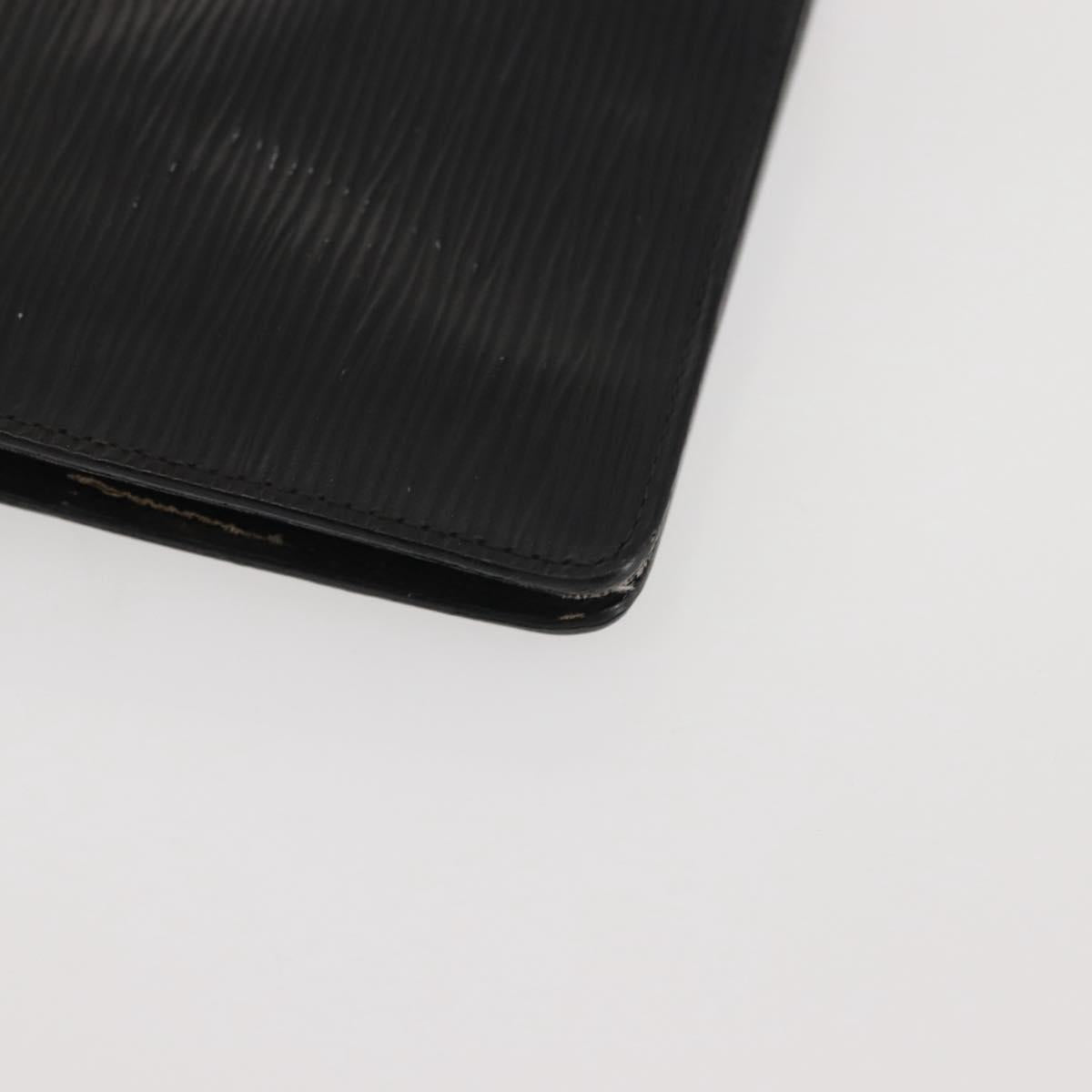 LOUIS VUITTON Epi Agenda MM Day Planner Cover Black R20042 LV Auth th6334