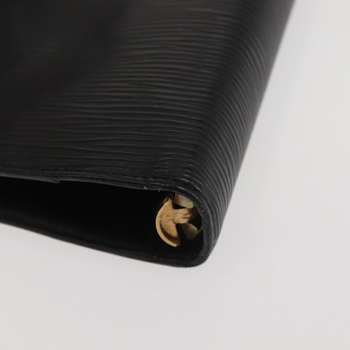 LOUIS VUITTON Epi Agenda MM Day Planner Cover Black R20042 LV Auth th6334
