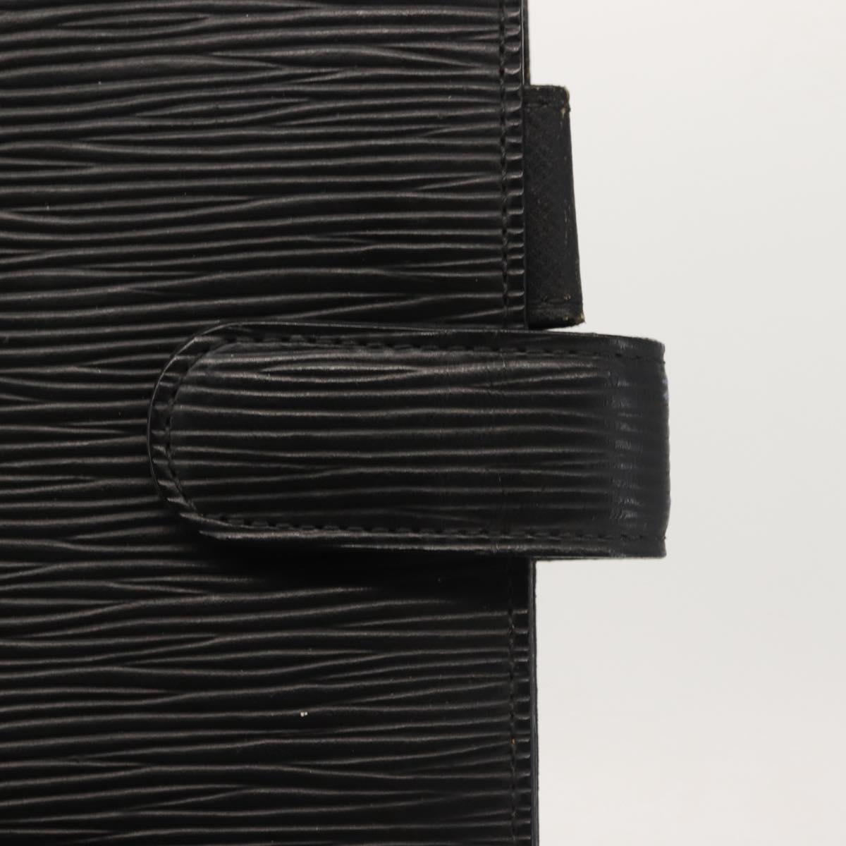 LOUIS VUITTON Epi Agenda MM Day Planner Cover Black R20042 LV Auth th6334