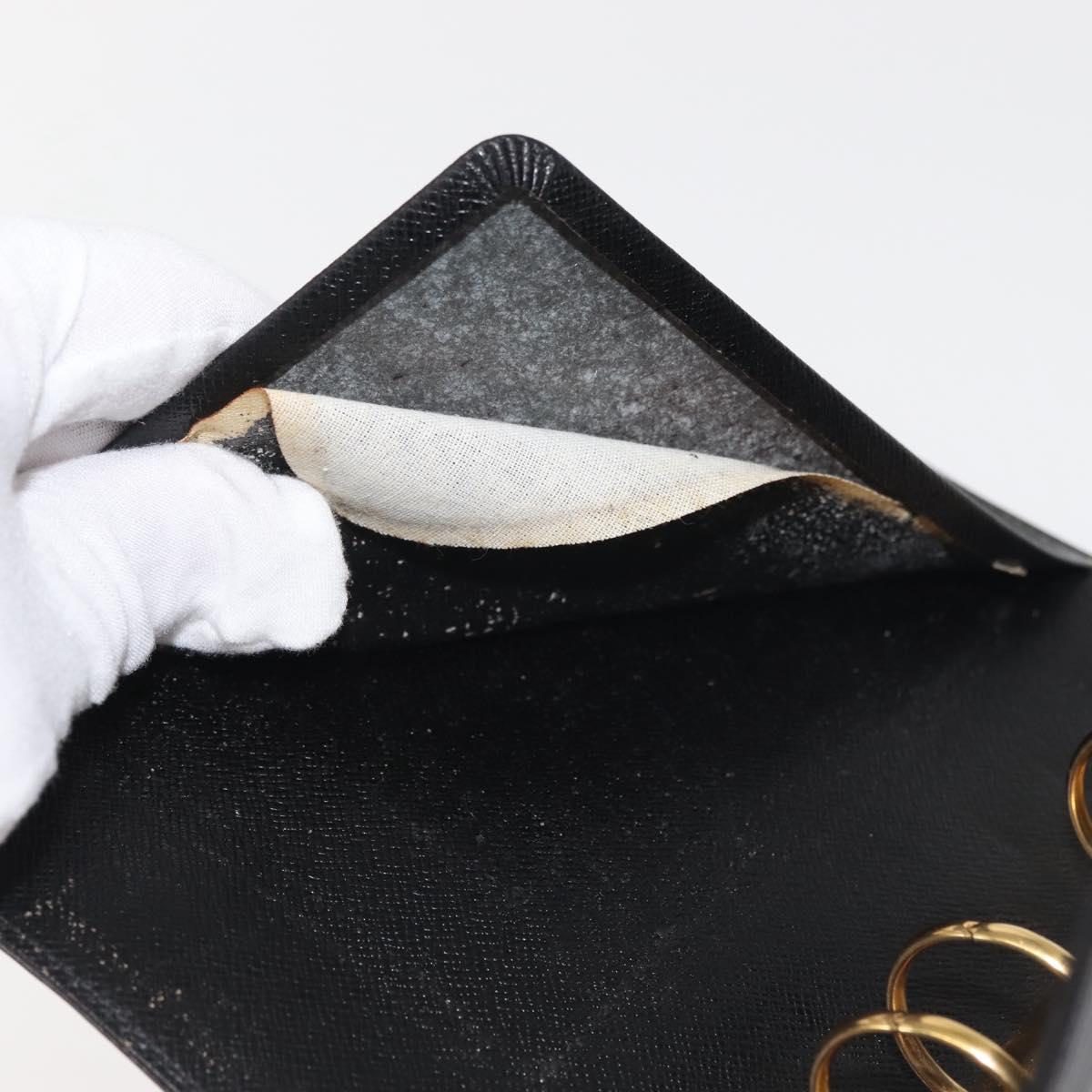 LOUIS VUITTON Epi Agenda MM Day Planner Cover Black R20042 LV Auth th6334