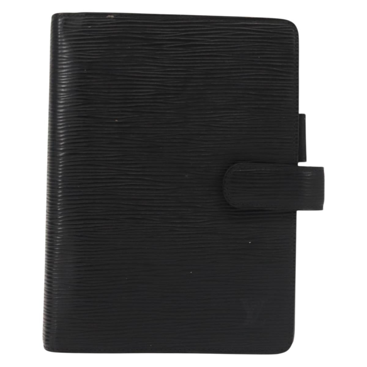 LOUIS VUITTON Epi Agenda MM Day Planner Cover Black R20042 LV Auth th6334