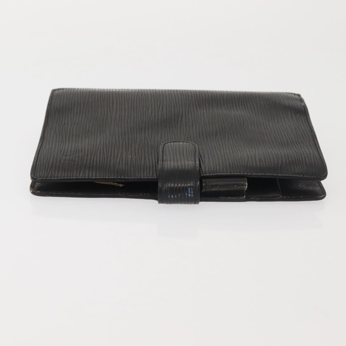 LOUIS VUITTON Epi Agenda MM Day Planner Cover Black R20042 LV Auth th6334