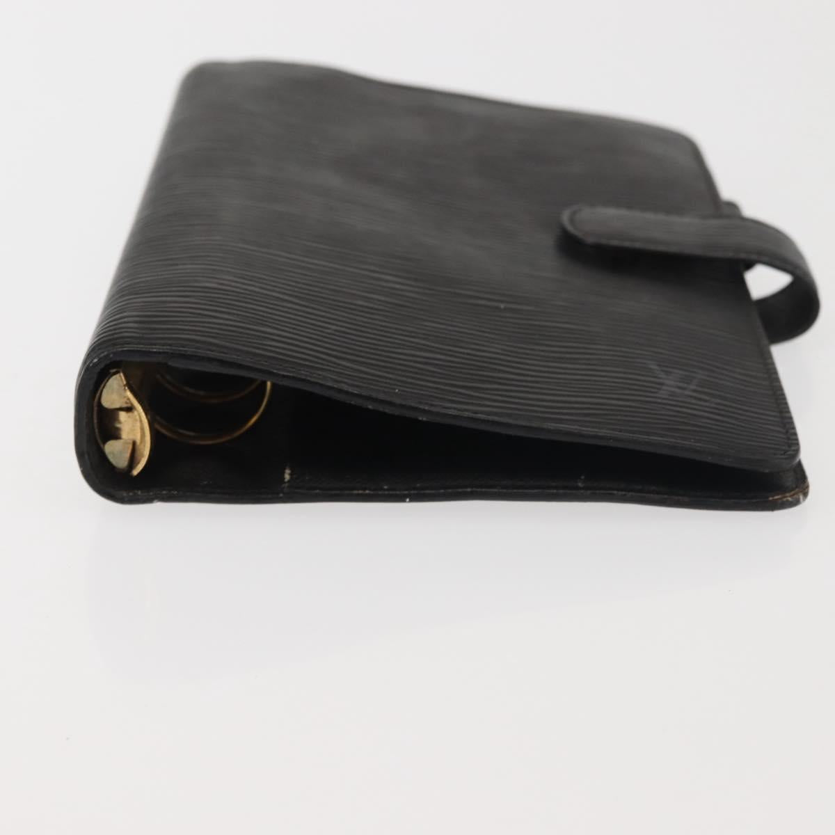 LOUIS VUITTON Epi Agenda MM Day Planner Cover Black R20042 LV Auth th6334