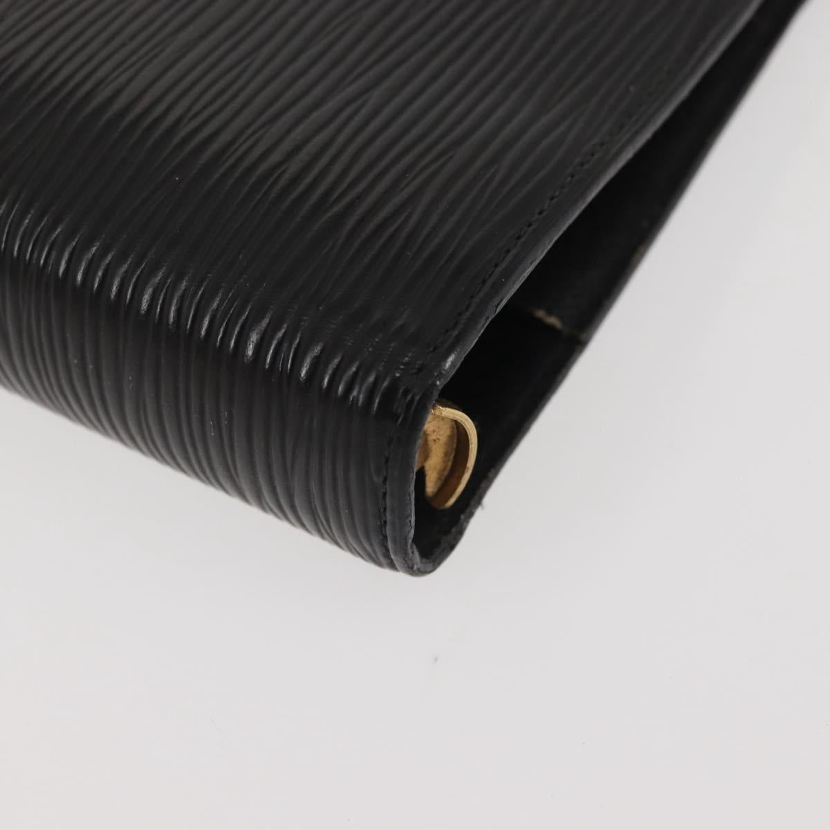 LOUIS VUITTON Epi Agenda MM Day Planner Cover Black R20042 LV Auth th6334