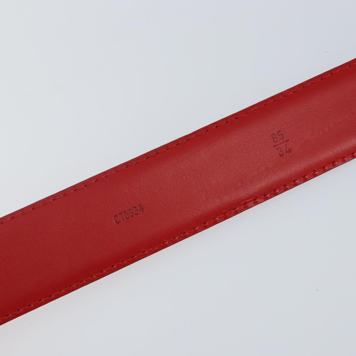 LOUIS VUITTON Epi Ceinture Belt 33.5"" Red LV Auth th6335