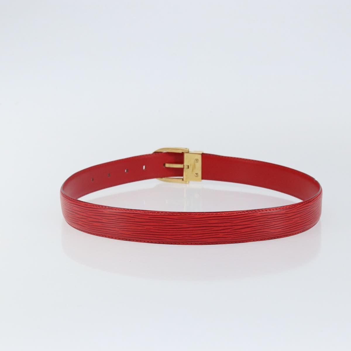 LOUIS VUITTON Epi Ceinture Belt 33.5"" Red LV Auth th6335