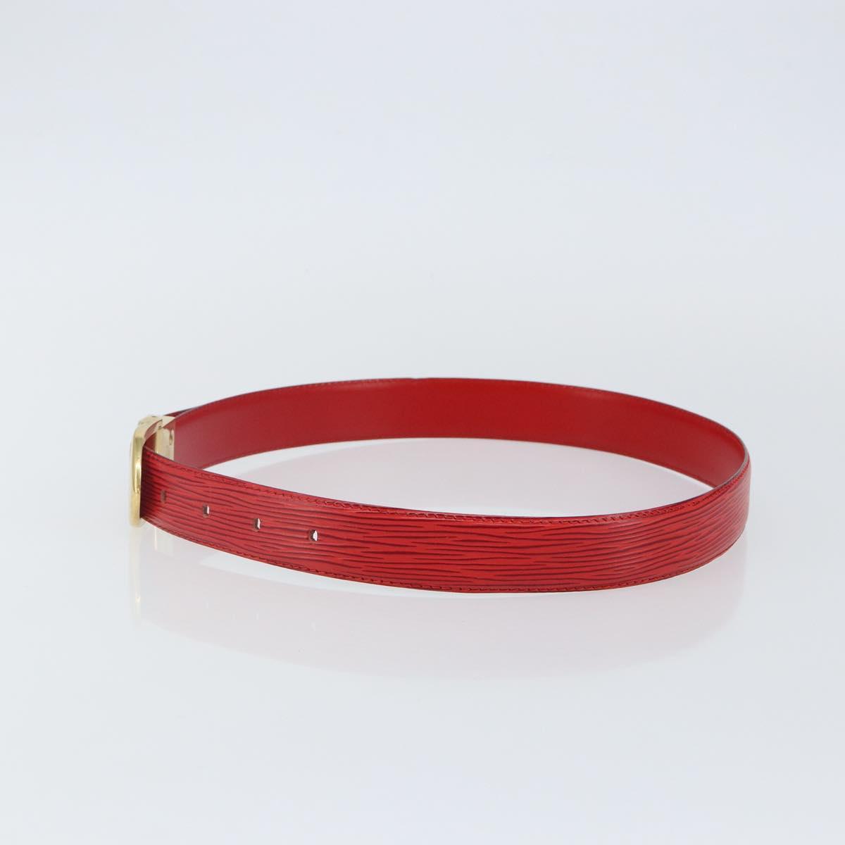 LOUIS VUITTON Epi Ceinture Belt 33.5"" Red LV Auth th6335