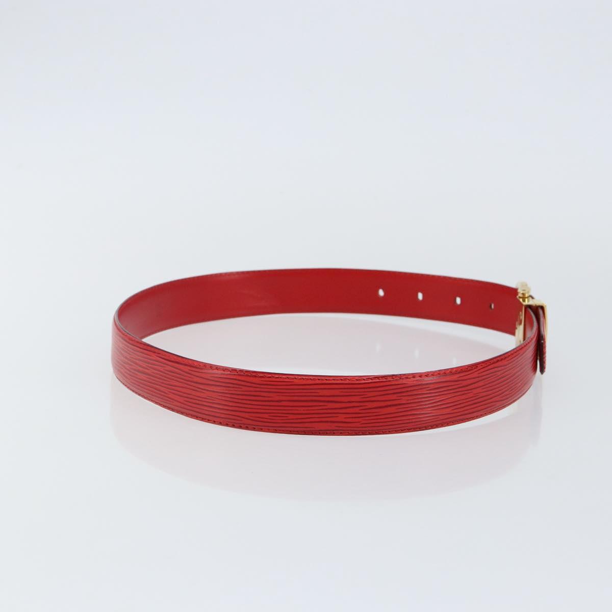 LOUIS VUITTON Epi Ceinture Belt 33.5"" Red LV Auth th6335