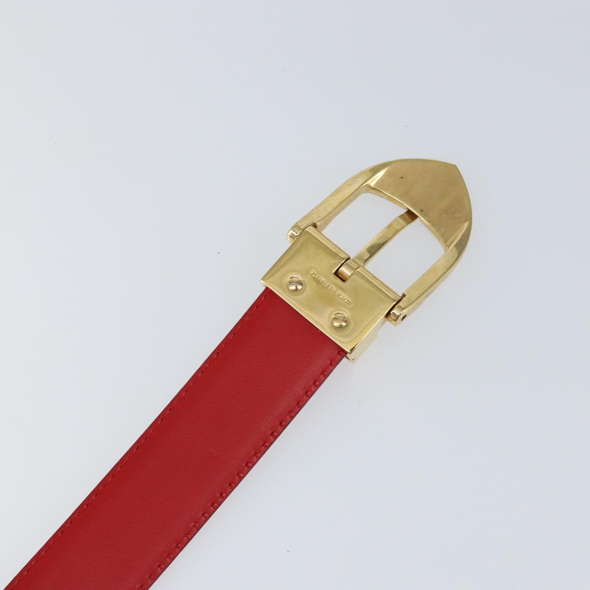 LOUIS VUITTON Epi Ceinture Belt 33.5"" Red LV Auth th6335