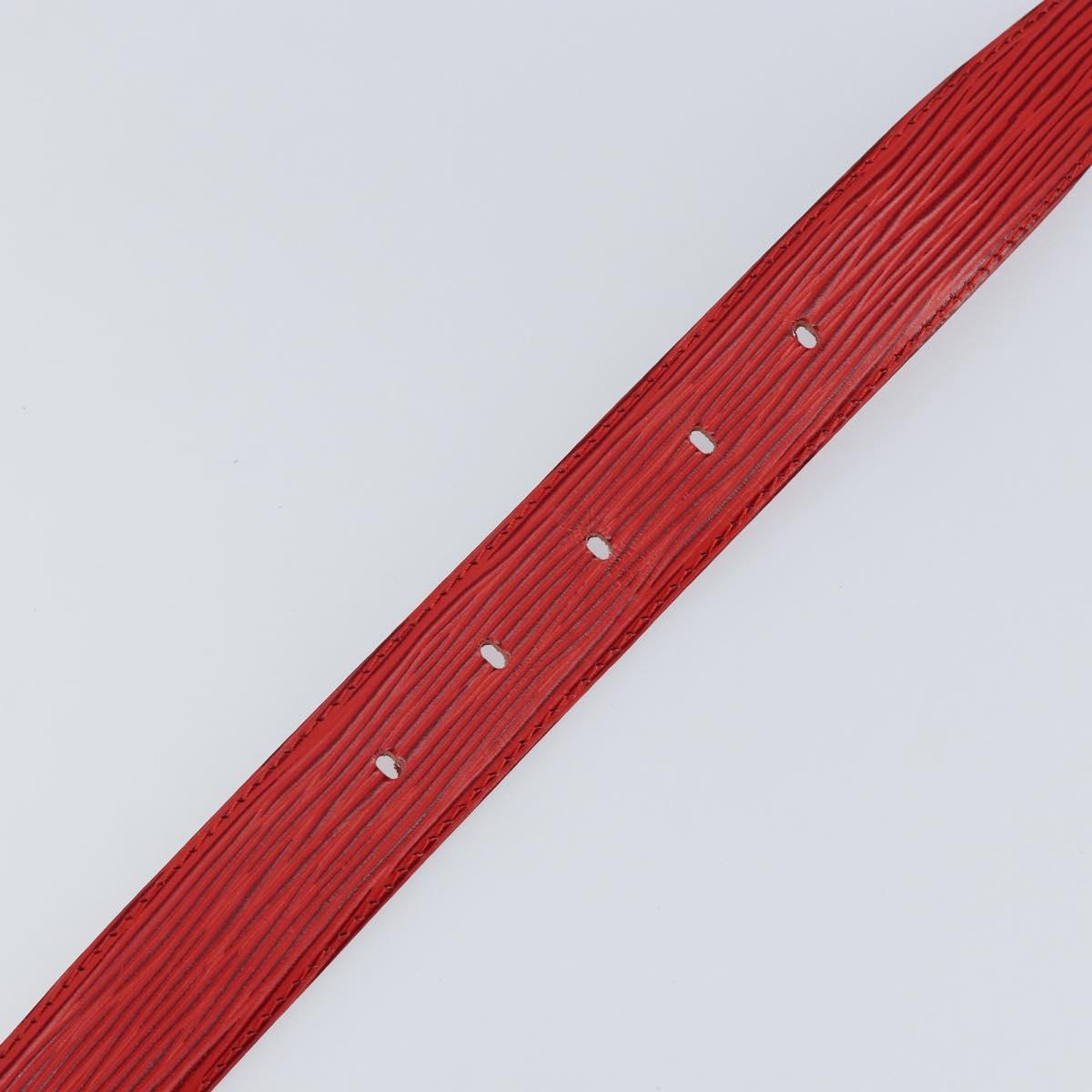 LOUIS VUITTON Epi Ceinture Belt 33.5"" Red LV Auth th6335