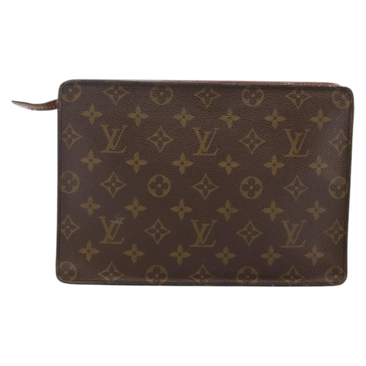 LOUIS VUITTON Monogram Pochette Homme Clutch Bag M51795 LV Auth th6341