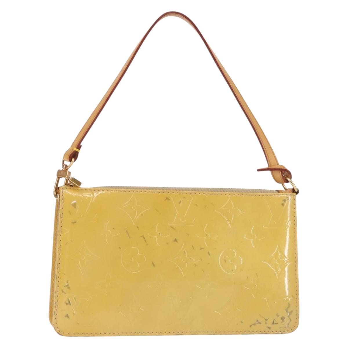 LOUIS VUITTON Monogram Vernis Lexington Pouch Beige M91010 LV Auth th6345