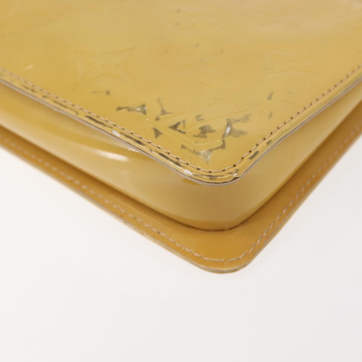 LOUIS VUITTON Monogram Vernis Lexington Pouch Beige M91010 LV Auth th6345