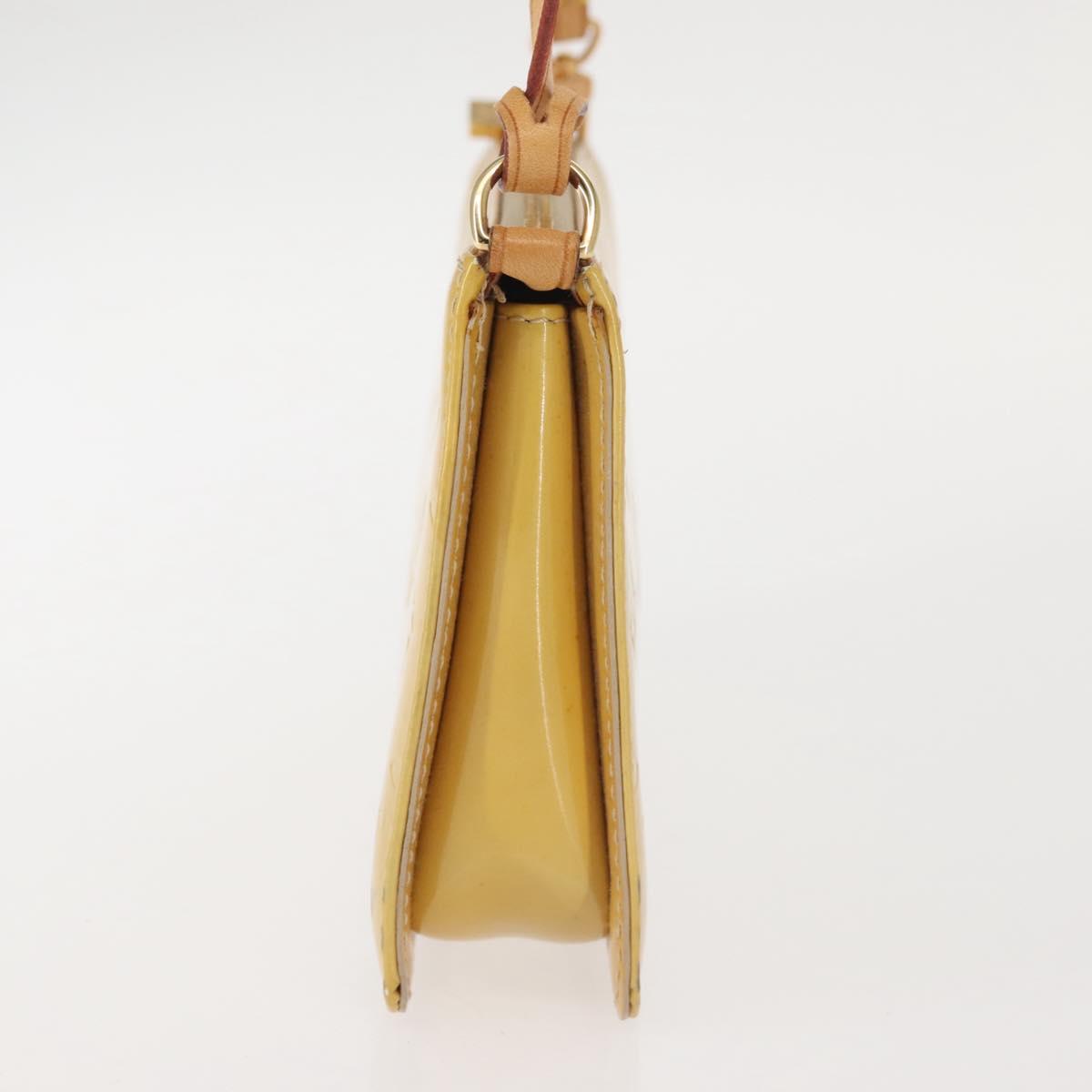 LOUIS VUITTON Monogram Vernis Lexington Pouch Beige M91010 LV Auth th6345