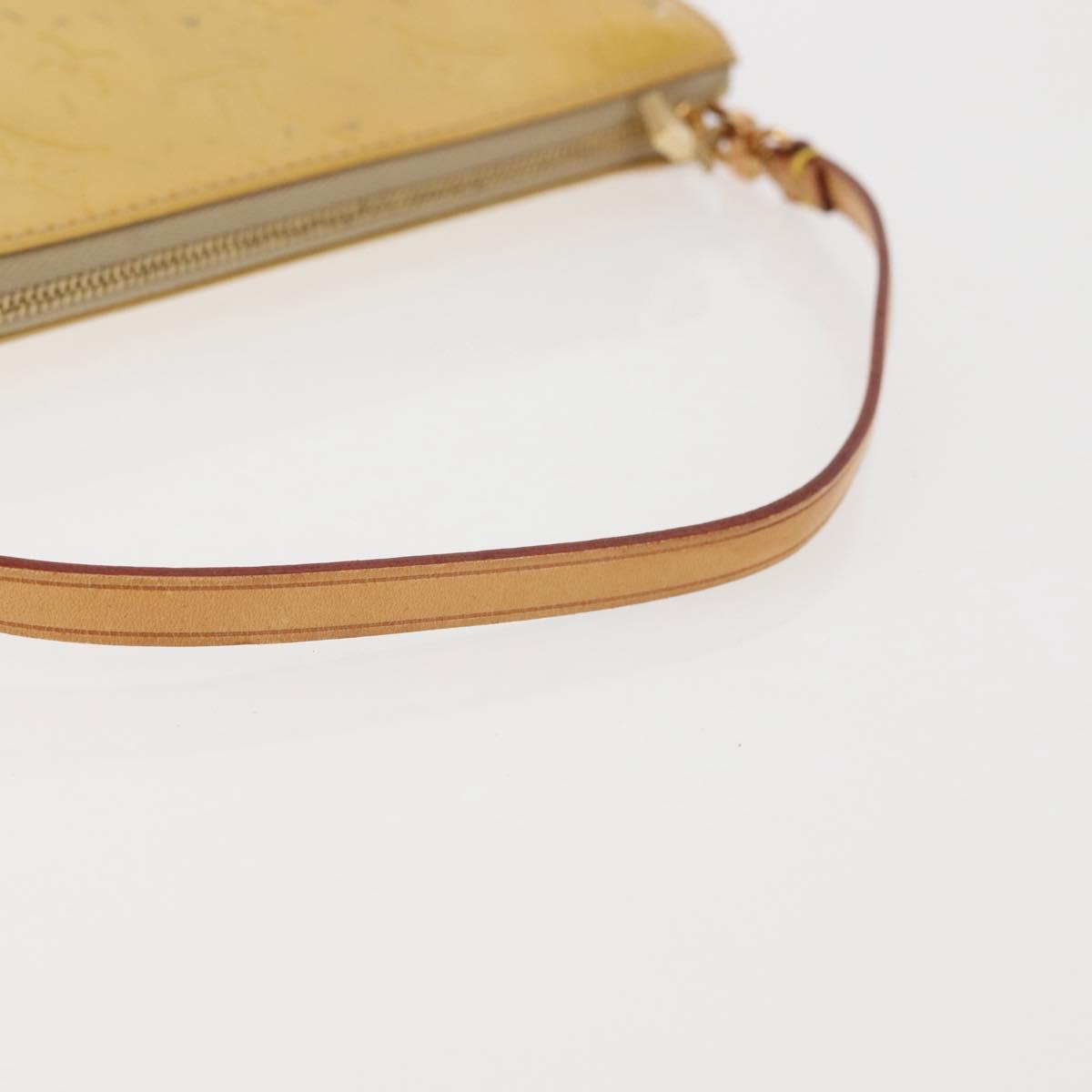 LOUIS VUITTON Monogram Vernis Lexington Pouch Beige M91010 LV Auth th6345