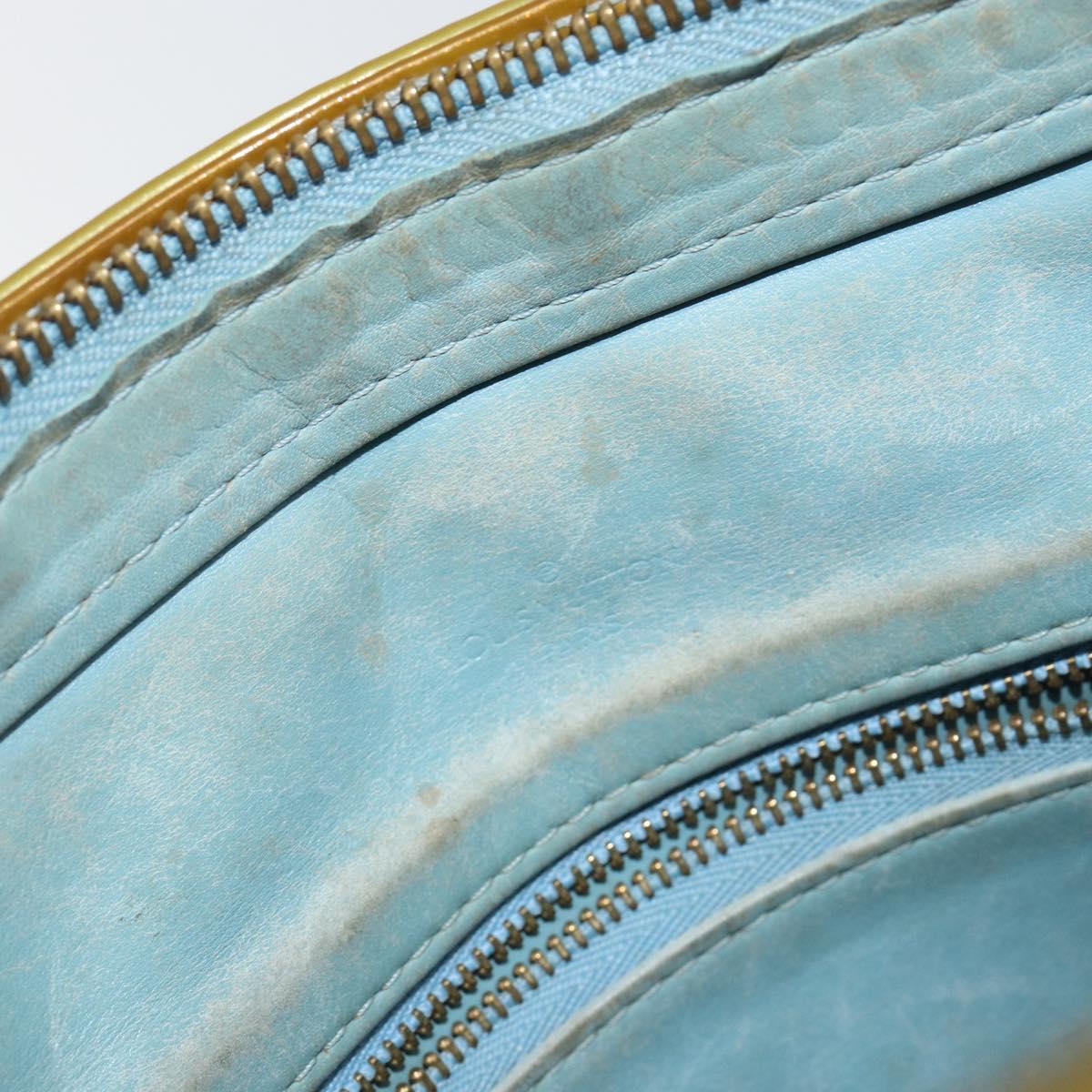 LOUIS VUITTON Monogram Vernis Houston Hand Bag Baby Blue M91005 LV Auth th6346