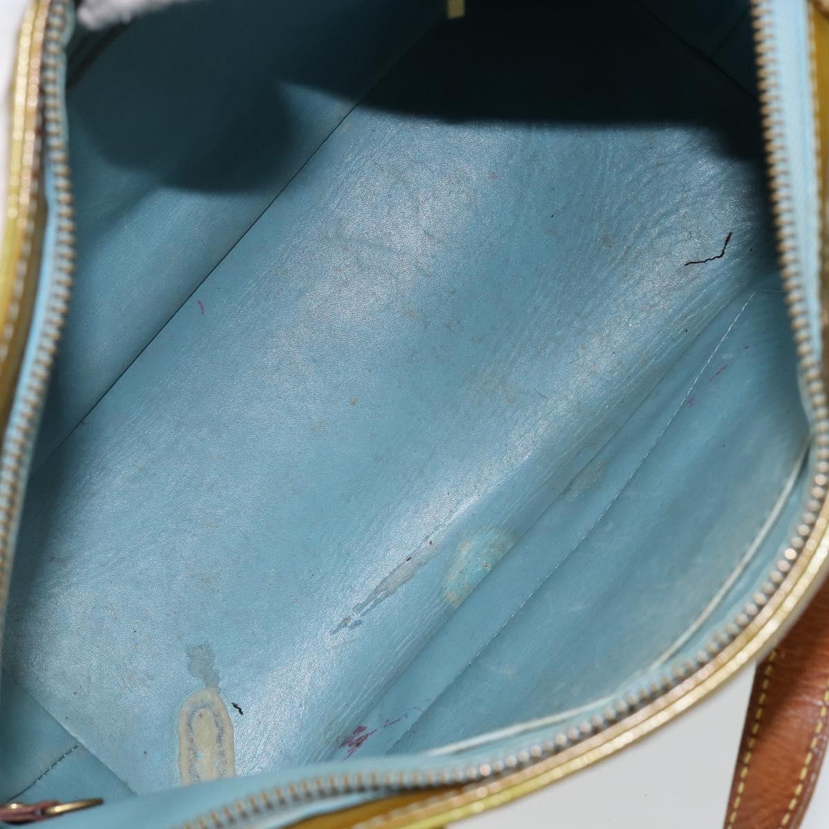 LOUIS VUITTON Monogram Vernis Houston Hand Bag Baby Blue M91005 LV Auth th6346
