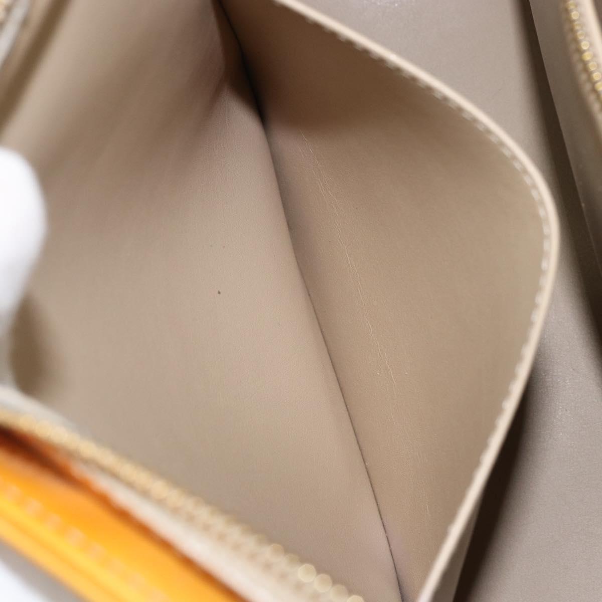 LOUIS VUITTON Monogram Vernis Houston Hand Bag Beige M91004 LV Auth th6347