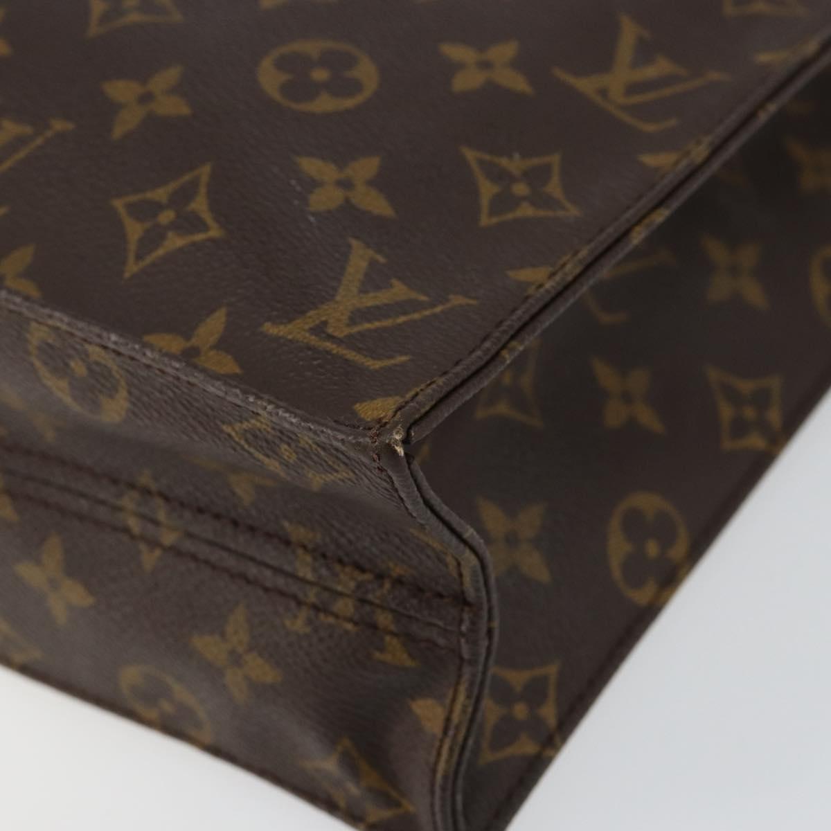 LOUIS VUITTON Monogram Sac Plat Hand Bag M51140 LV Auth th6350