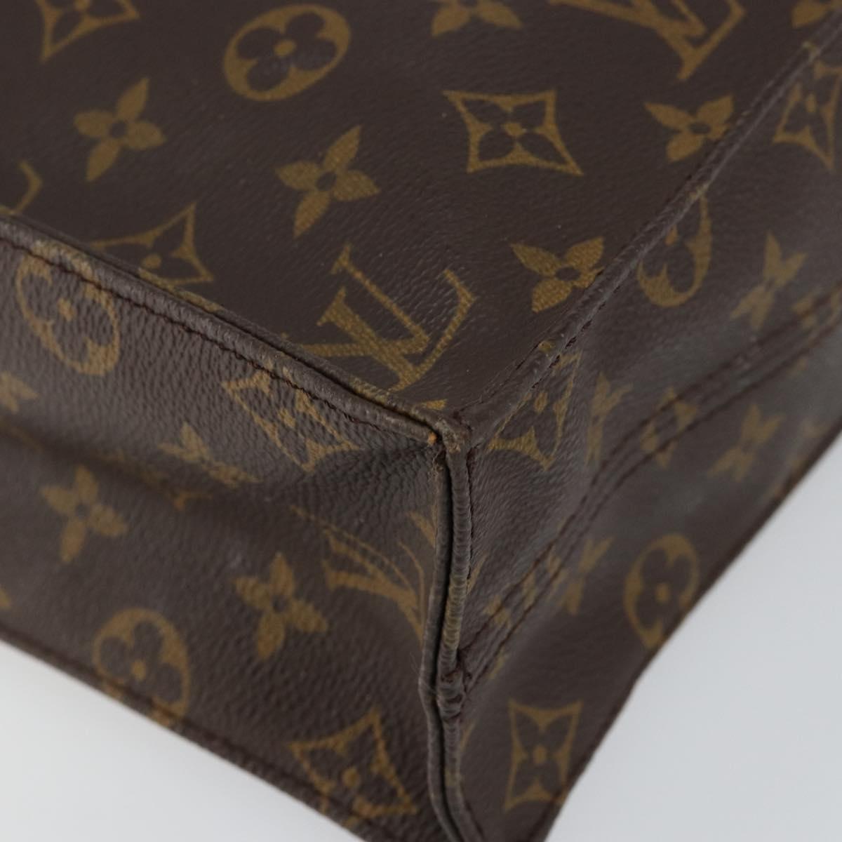LOUIS VUITTON Monogram Sac Plat Hand Bag M51140 LV Auth th6350