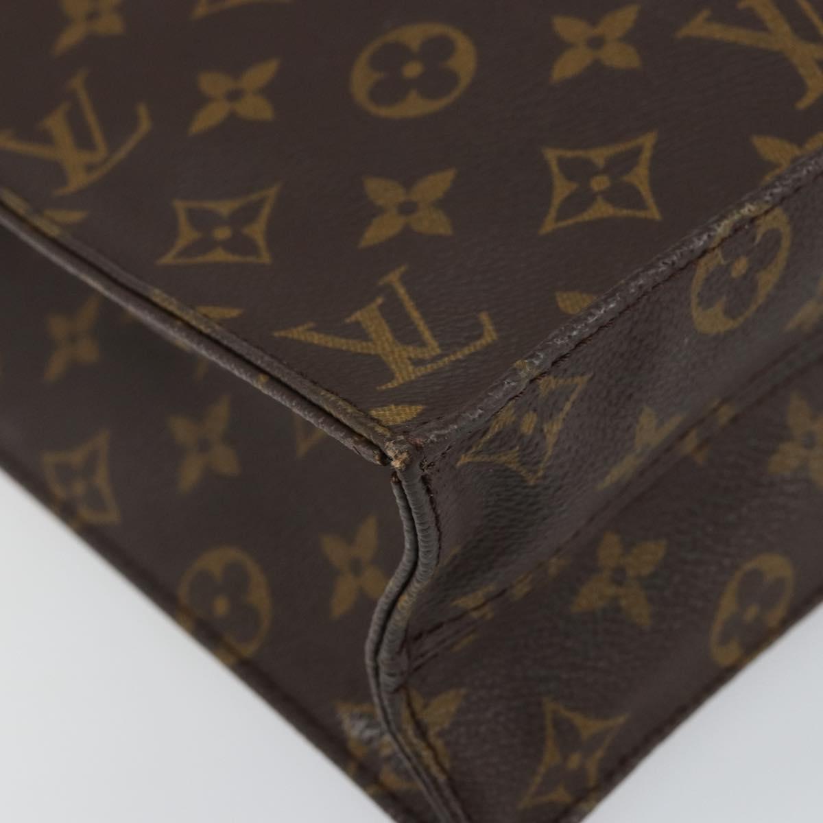 LOUIS VUITTON Monogram Sac Plat Hand Bag M51140 LV Auth th6350