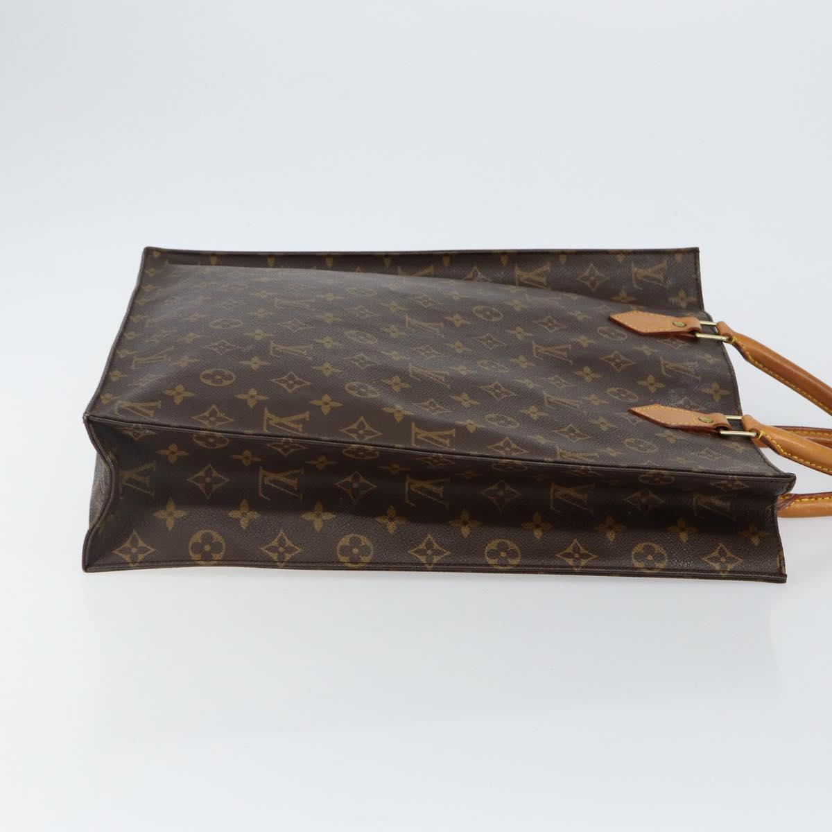 LOUIS VUITTON Monogram Sac Plat Hand Bag M51140 LV Auth th6350