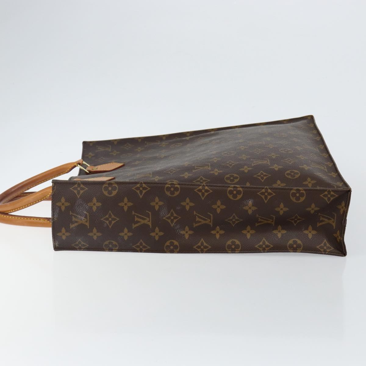 LOUIS VUITTON Monogram Sac Plat Hand Bag M51140 LV Auth th6350