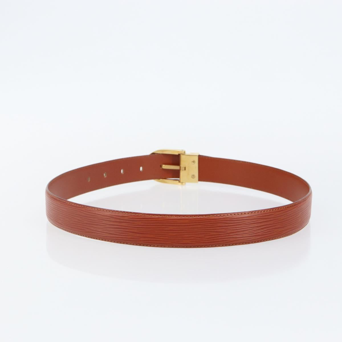 LOUIS VUITTON Epi Ceinture Belt 34.3"" Brown LV Auth th6353