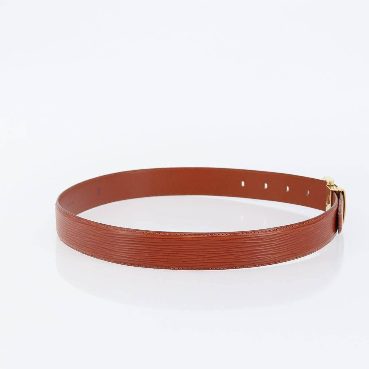 LOUIS VUITTON Epi Ceinture Belt 34.3"" Brown LV Auth th6353