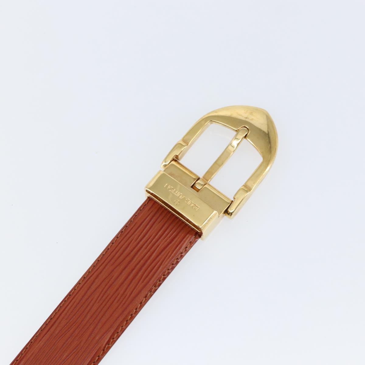 LOUIS VUITTON Epi Ceinture Belt 34.3"" Brown LV Auth th6353