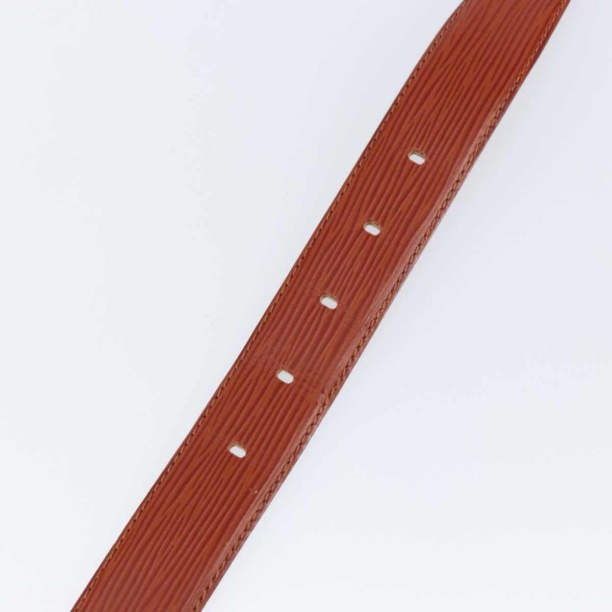 LOUIS VUITTON Epi Ceinture Belt 34.3"" Brown LV Auth th6353