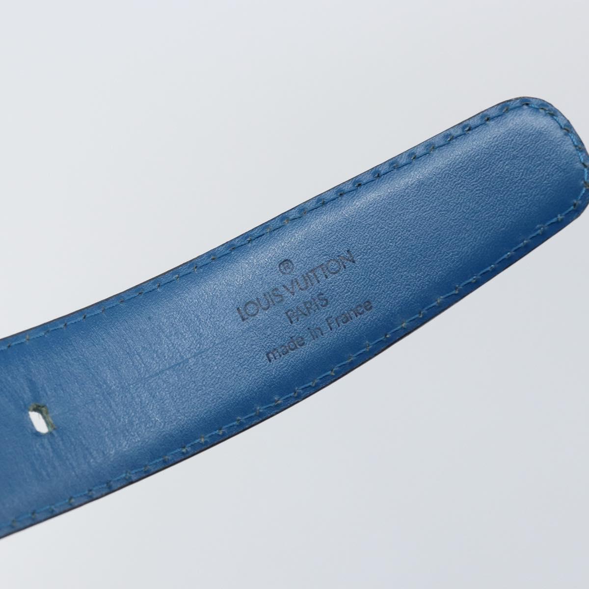 LOUIS VUITTON Epi Ceinture Belt 38.2"" Blue LV Auth th6354