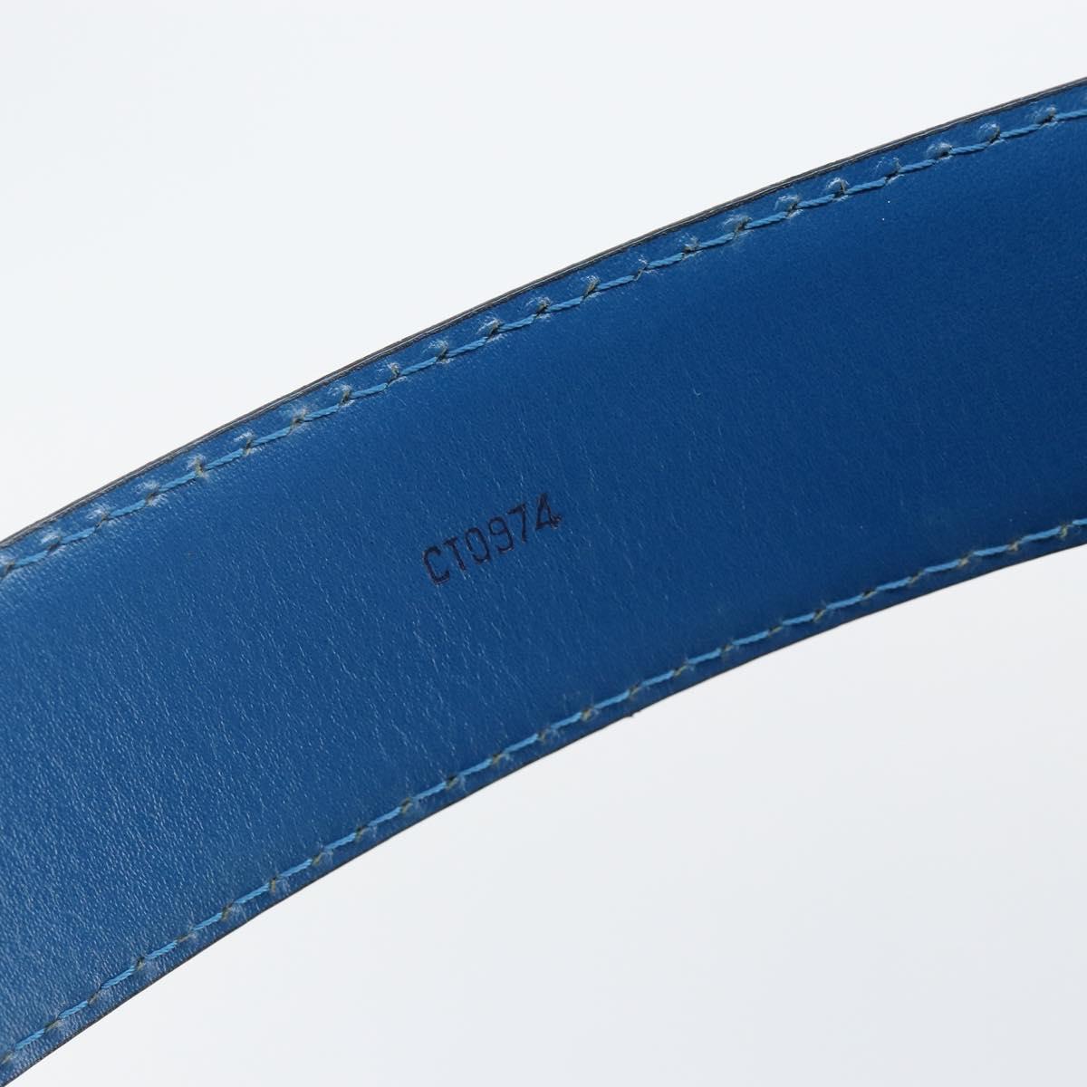 LOUIS VUITTON Epi Ceinture Belt 38.2"" Blue LV Auth th6354