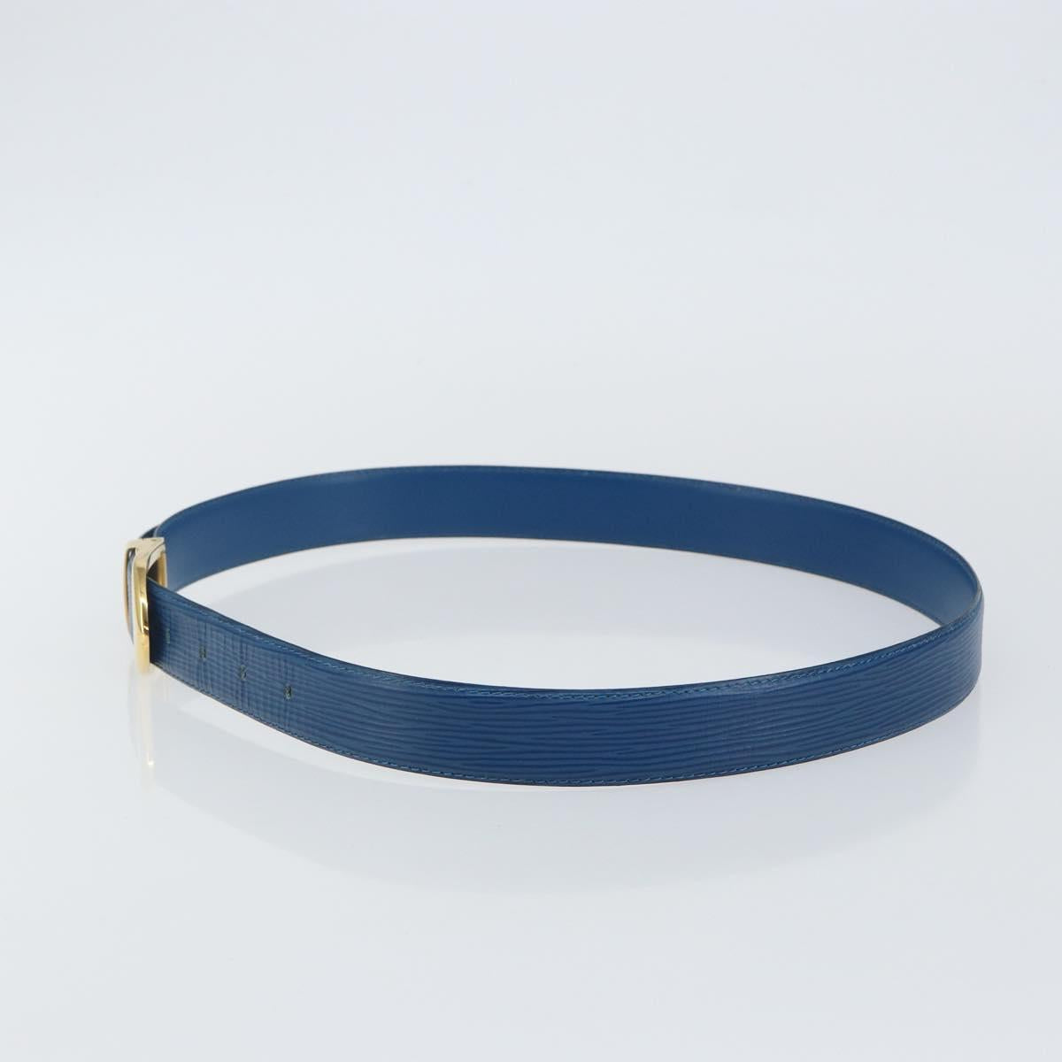 LOUIS VUITTON Epi Ceinture Belt 38.2"" Blue LV Auth th6354
