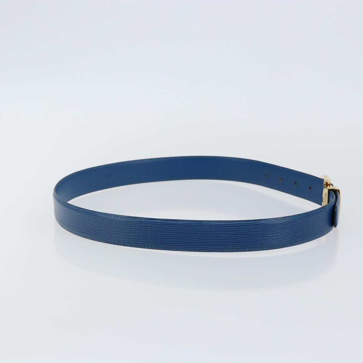 LOUIS VUITTON Epi Ceinture Belt 38.2"" Blue LV Auth th6354