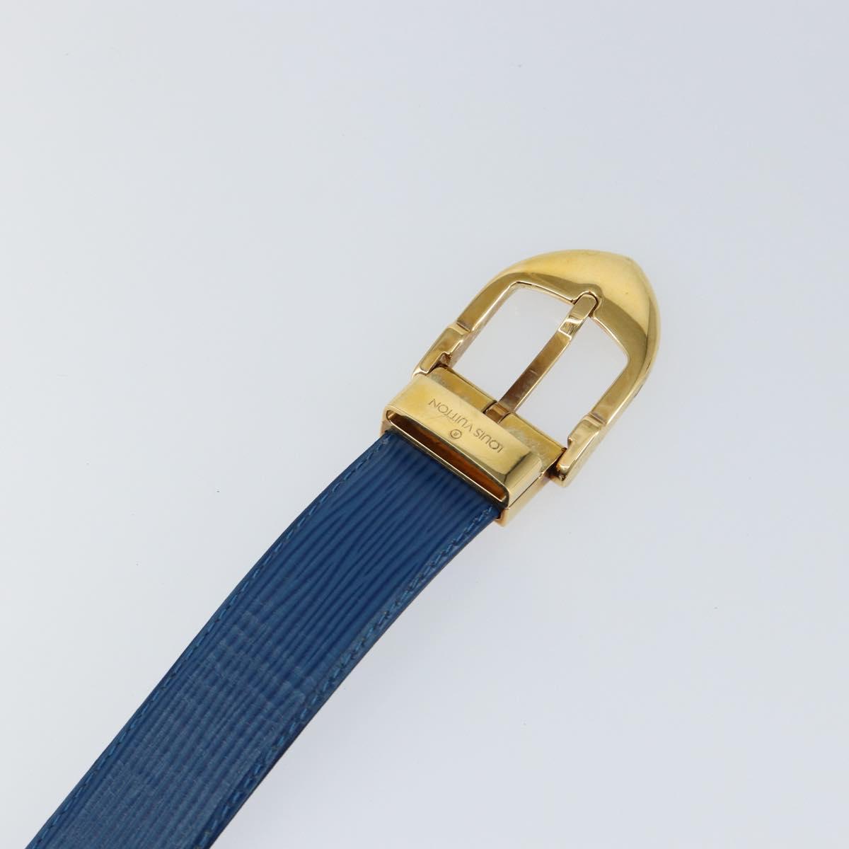 LOUIS VUITTON Epi Ceinture Belt 38.2"" Blue LV Auth th6354