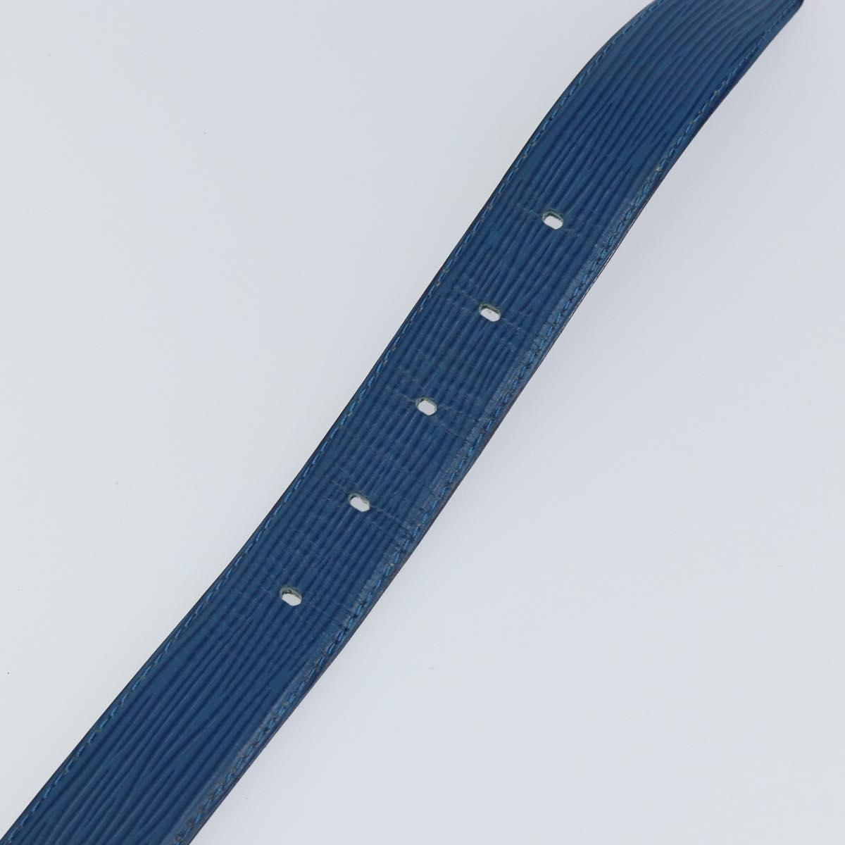LOUIS VUITTON Epi Ceinture Belt 38.2"" Blue LV Auth th6354