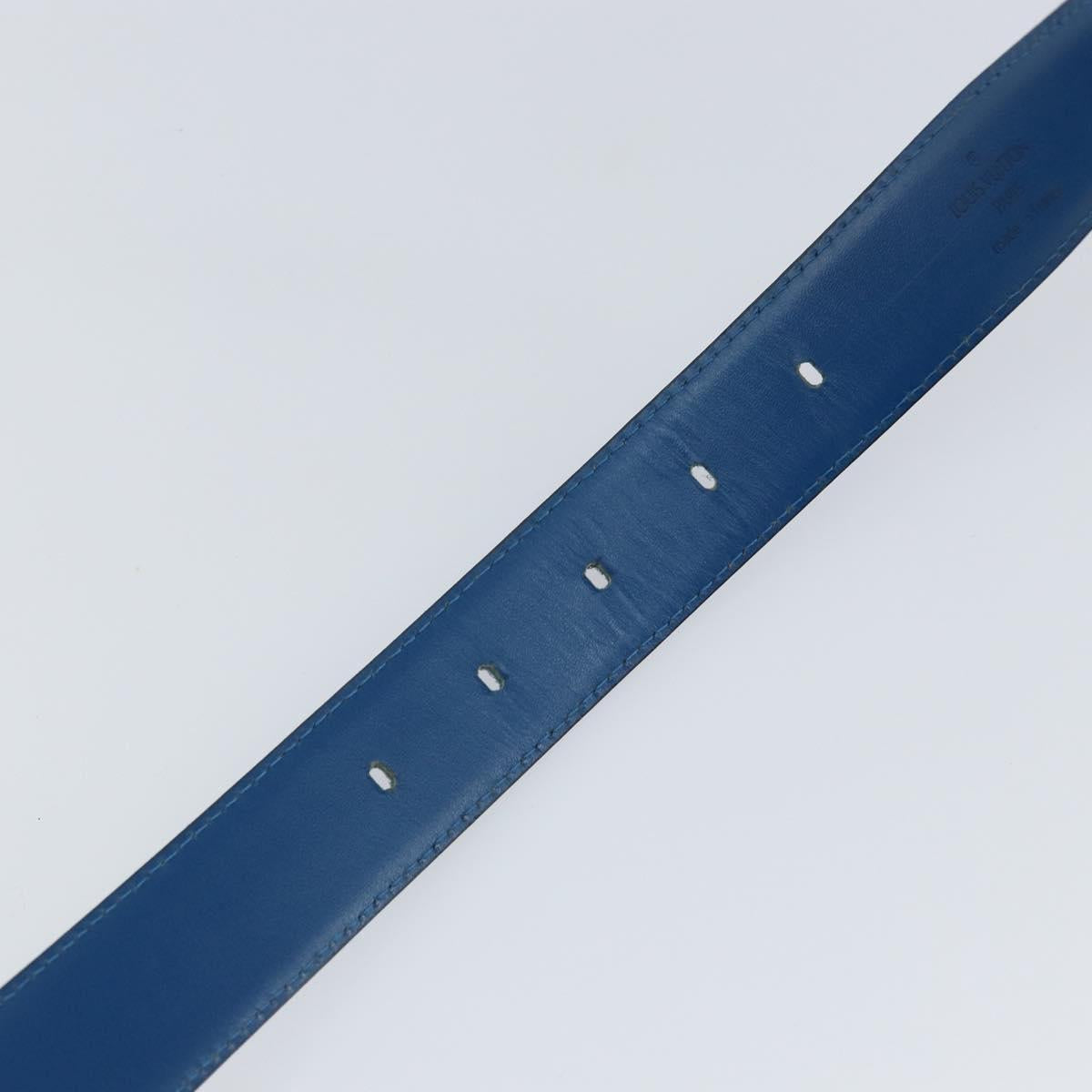 LOUIS VUITTON Epi Ceinture Belt 38.2"" Blue LV Auth th6354