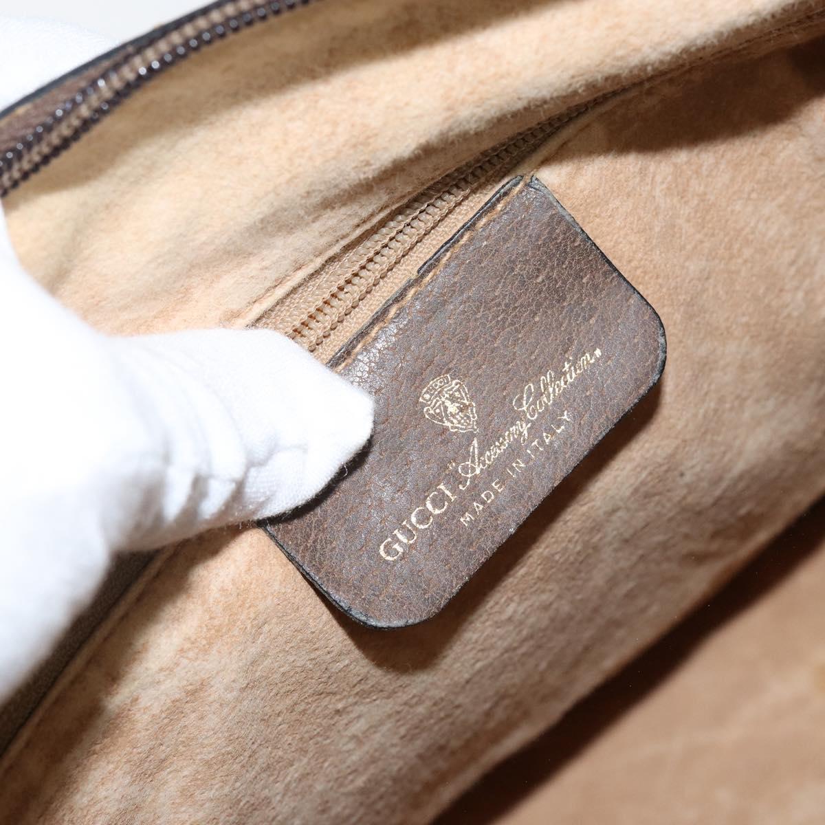 GUCCI GG Supreme Web Sherry Line Hand Bag PVC Beige 58 02 039 Auth th6355