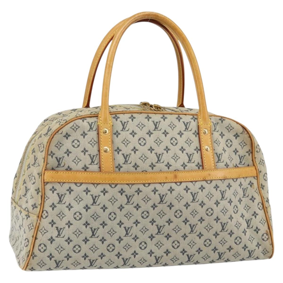 LOUIS VUITTON Monogram Mini Marie Hand Bag Blue M92003 LV Auth th6363