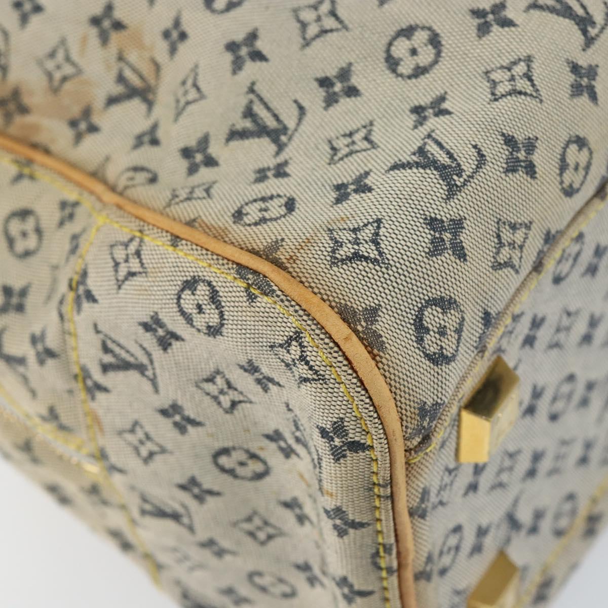 LOUIS VUITTON Monogram Mini Marie Hand Bag Blue M92003 LV Auth th6363