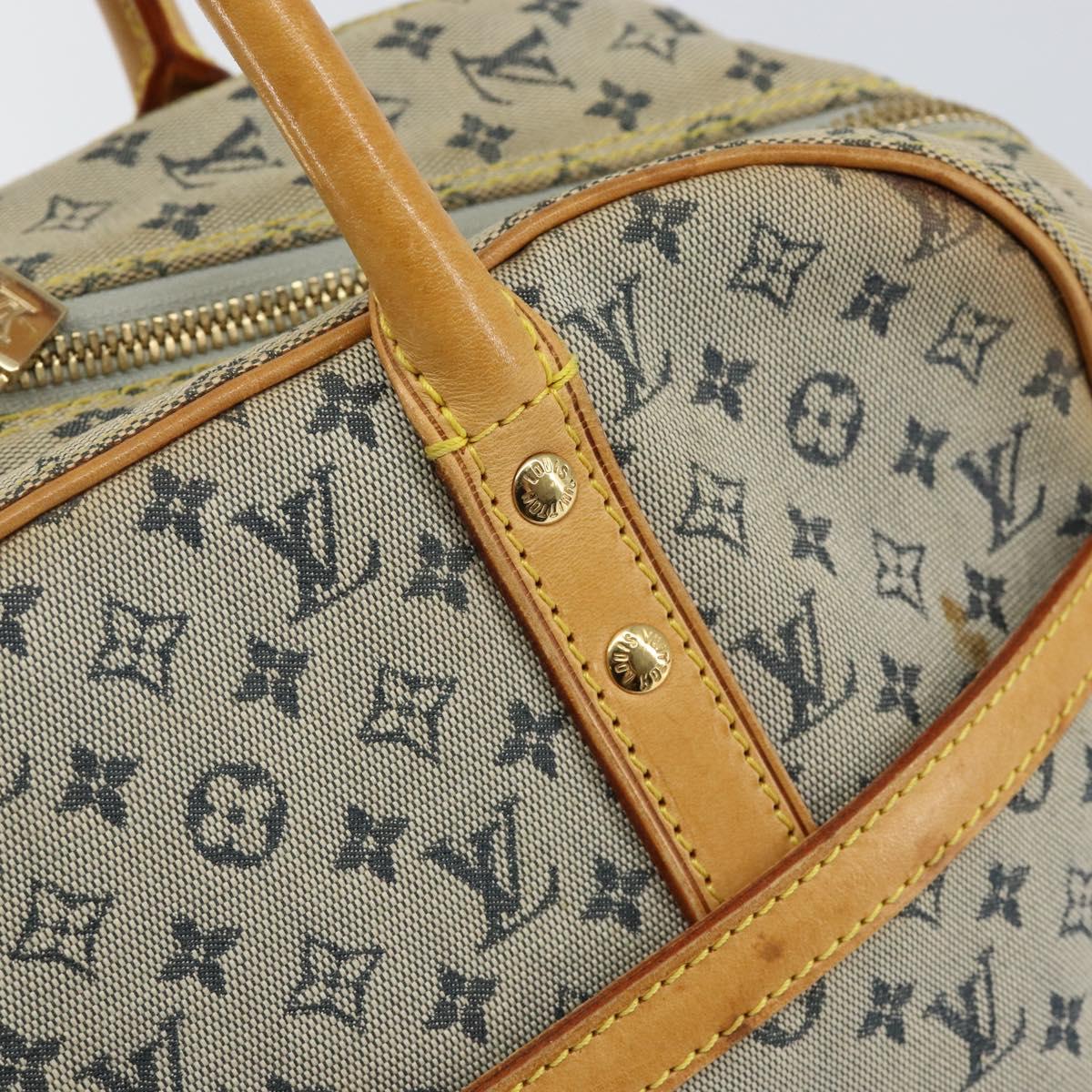 LOUIS VUITTON Monogram Mini Marie Hand Bag Blue M92003 LV Auth th6363
