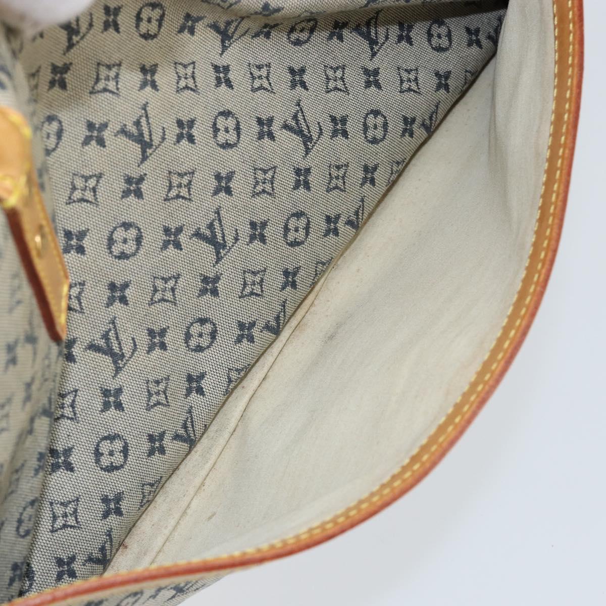 LOUIS VUITTON Monogram Mini Marie Hand Bag Blue M92003 LV Auth th6363